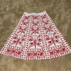 Vintage Bob Mackie Wearable Art Red & Pink Skirt- Large